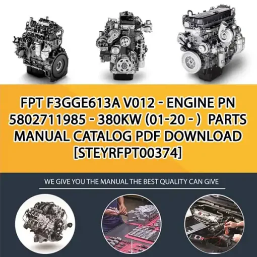 FPT F3Gge613A V012 - Engine Pn 5802711985 - 380Kw (01-20 - ) Parts Manual Catalog PDF Download