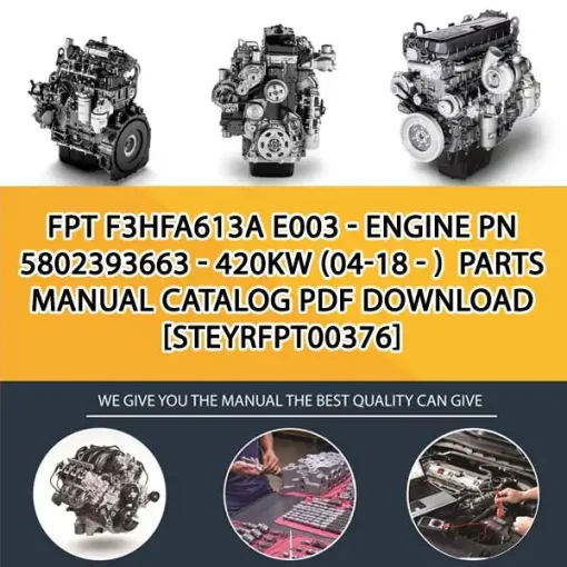 FPT F3Hfa613A E003 - Engine Pn 5802393663 - 420Kw (04-18 - ) Parts Manual Catalog PDF Download