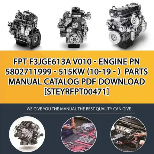FPT F3Jge613A V010 - Engine Pn 5802711999 - 515Kw (10-19 - ) Parts Manual Catalog PDF Download