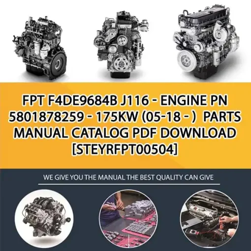 FPT F4De9684B J116 - Engine Pn 5801878259 - 175Kw (05-18 - ) Parts Manual Catalog PDF Download