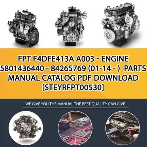 FPT F4Dfe413A A003 - Engine 5801436440 - 84265769 (01-14 - ) Parts Manual Catalog PDF Download
