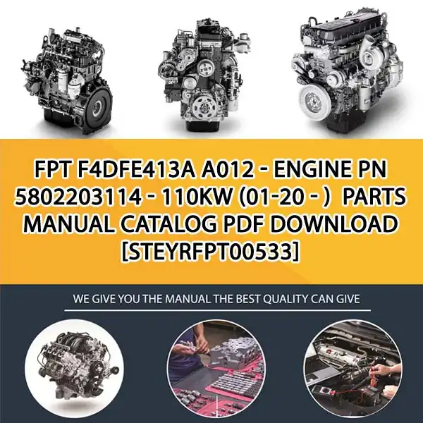 FPT F4Dfe413A A012 - Engine Pn 5802203114 - 110Kw (01-20 - ) Parts Manual Catalog PDF Download