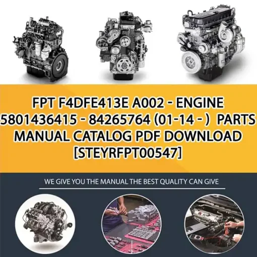FPT F4Dfe413E A002 - Engine 5801436415 - 84265764 (01-14 - ) Parts Manual Catalog PDF Download