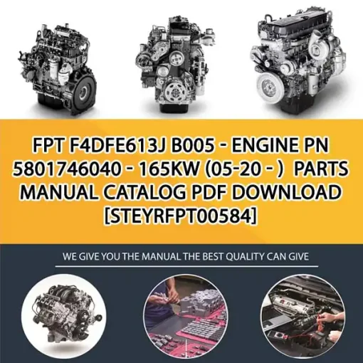 FPT F4Dfe613J B005 - Engine Pn 5801746040 - 165Kw (05-20 - ) Parts Manual Catalog PDF Download