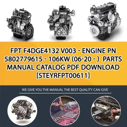 FPT F4Dge4132 V003 - Engine Pn 5802779615 - 106Kw (06-20 - ) Parts Manual Catalog PDF Download