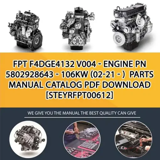 FPT F4Dge4132 V004 - Engine Pn 5802928643 - 106Kw (02-21 - ) Parts Manual Catalog PDF Download