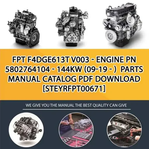 FPT F4Dge613T V003 - Engine Pn 5802764104 - 144Kw (09-19 - ) Parts Manual Catalog PDF Download
