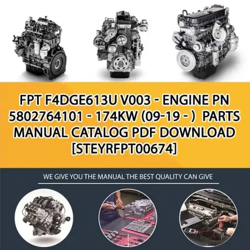 FPT F4Dge613U V003 - Engine Pn 5802764101 - 174Kw (09-19 - ) Parts Manual Catalog PDF Download