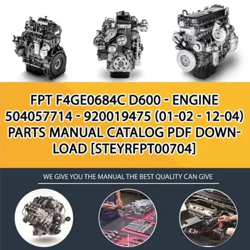 FPT F4Ge0684C D600 - Engine 504057714 - 920019475 (01-02 - 12-04) Parts Manual Catalog PDF Download