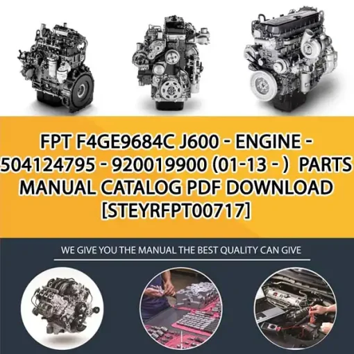 FPT F4Ge9684C J600 - Engine - 504124795 - 920019900 (01-13 - ) Parts Manual Catalog PDF Download