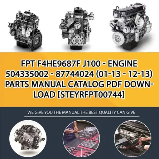 FPT F4He9687F J100 - Engine 504335002 - 87744024 (01-13 - 12-13) Parts Manual Catalog PDF Download