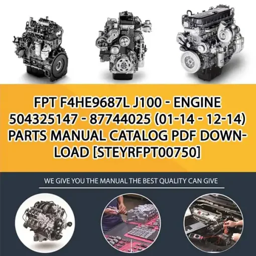 FPT F4He9687L J100 - Engine 504325147 - 87744025 (01-14 - 12-14) Parts Manual Catalog PDF Download