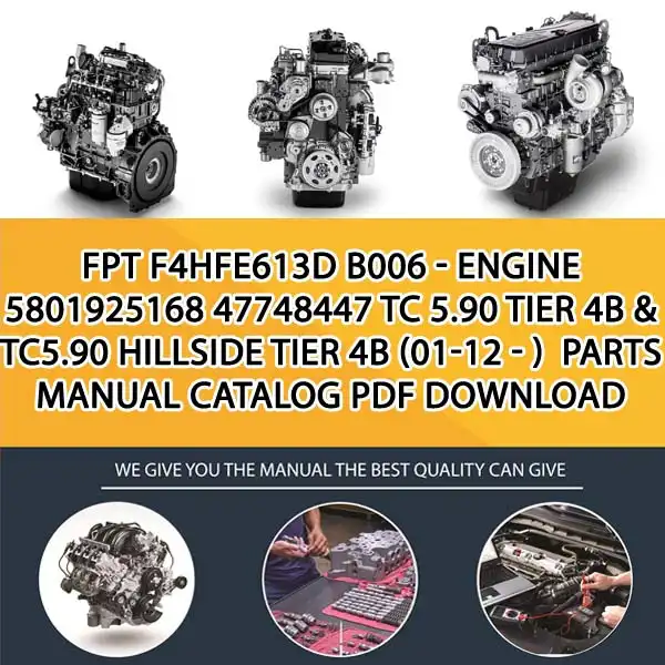 FPT F4Hfe613D B006 - Engine 5801925168 47748447 Tc 5.90 Tier 4B & Tc5.90 Hillside Tier 4B (01-12 - ) Parts Manual Catalog PDF Download