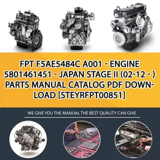 FPT F5Ae5484C A001 - Engine 5801461451 - Japan Stage Ii (02-12 - ) Parts Manual Catalog PDF Download