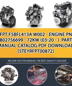 FPT F5Bfl413A W002 - Engine Pn 5802756699 - 72Kw (03-20 - ) Parts Manual Catalog PDF Download