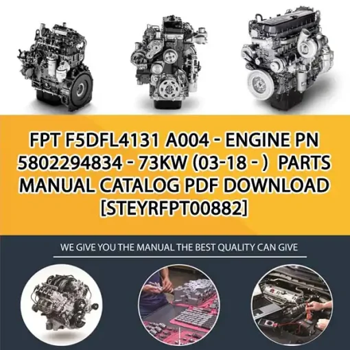 FPT F5Dfl4131 A004 - Engine Pn 5802294834 - 73Kw (03-18 - ) Parts Manual Catalog PDF Download