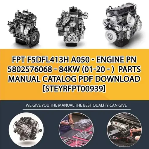 FPT F5Dfl413H A050 - Engine Pn 5802576068 - 84Kw (01-20 - ) Parts Manual Catalog PDF Download
