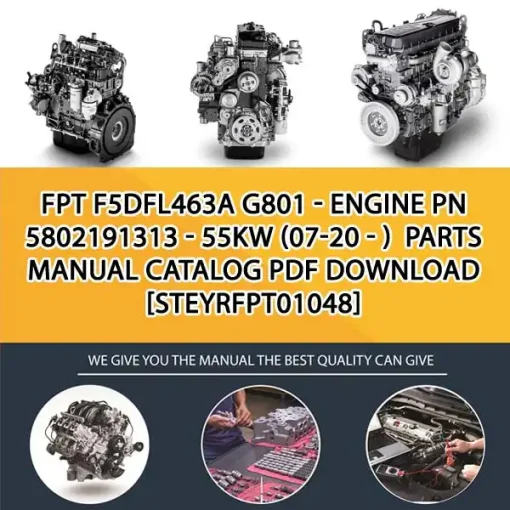 FPT F5Dfl463A G801 - Engine Pn 5802191313 - 55Kw (07-20 - ) Parts Manual Catalog PDF Download