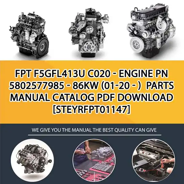FPT F5Gfl413U C020 - Engine Pn 5802577985 - 86Kw (01-20 - ) Parts Manual Catalog PDF Download