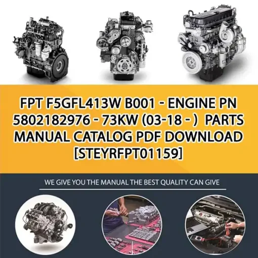 FPT F5Gfl413W B001 - Engine Pn 5802182976 - 73Kw (03-18 - ) Parts Manual Catalog PDF Download