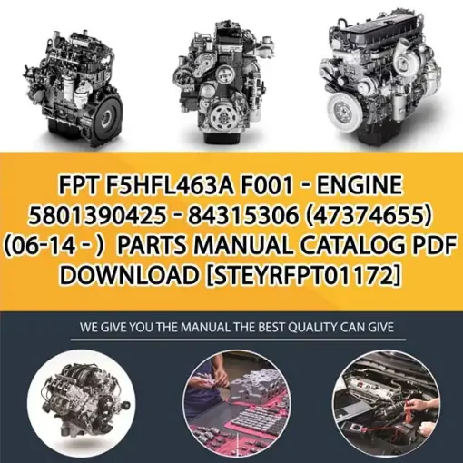 FPT F5Hfl463A F001 - Engine 5801390425 - 84315306 (47374655) (06-14 - ) Parts Manual Catalog PDF Download