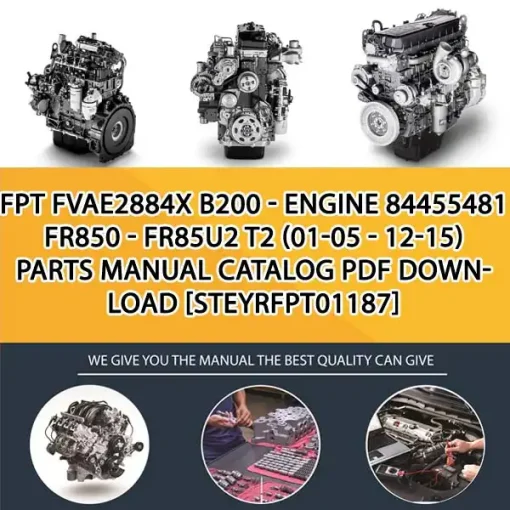 FPT Fvae2884X B200 - Engine 84455481 Fr850 - Fr85U2 T2 (01-05 - 12-15) Parts Manual Catalog PDF Download