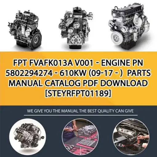 FPT Fvafk013A V001 - Engine Pn 5802294274 - 610Kw (09-17 - ) Parts Manual Catalog PDF Download