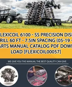 Flexicoil 6100 - Ss Precision Disk Drill 60 Ft - 7.5In Spacing (05-19 - ) Parts Manual Catalog PDF Download