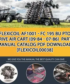 Flexicoil Af1001 - Fc 195 Bu Pto Drive Air Cart (09-84 - 07-86) Parts Manual Catalog PDF Download
