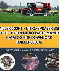 Miller 200Ht - Nitro Sprayer Bsn (01-01 - 07-02) Nitro Parts Manual Catalog PDF Download