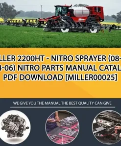Miller 2200Ht - Nitro Sprayer (08-02 - 04-06) Nitro Parts Manual Catalog PDF Download