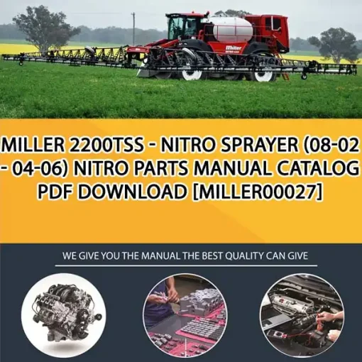 Miller 2200Tss - Nitro Sprayer (08-02 - 04-06) Nitro Parts Manual Catalog PDF Download