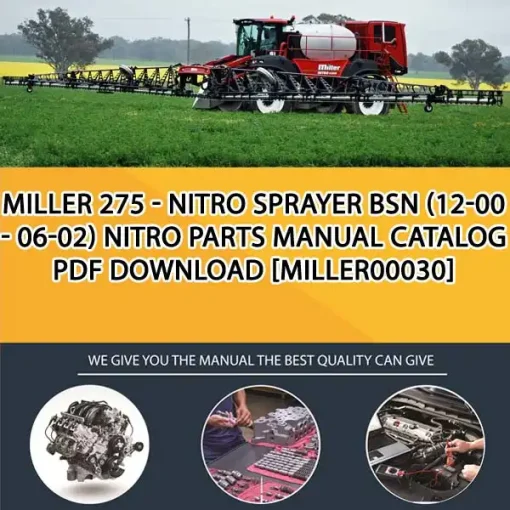 Miller 275 - Nitro Sprayer Bsn (12-00 - 06-02) Nitro Parts Manual Catalog PDF Download