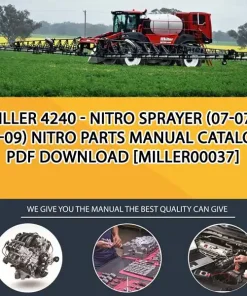 Miller 4240 - Nitro Sprayer (07-07 - 07-09) Nitro Parts Manual Catalog PDF Download