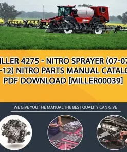 Miller 4275 - Nitro Sprayer (07-07 - 07-12) Nitro Parts Manual Catalog PDF Download