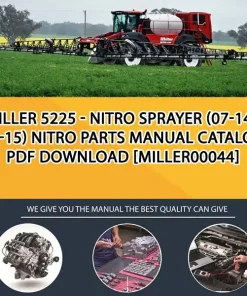 Miller 5225 - Nitro Sprayer (07-14 - 07-15) Nitro Parts Manual Catalog PDF Download