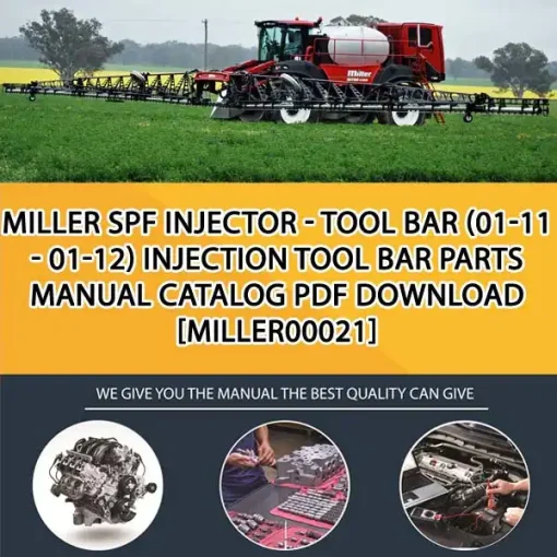 Miller Spf Injector - Tool Bar (01-11 - 01-12) Injection Tool Bar Parts Manual Catalog PDF Download