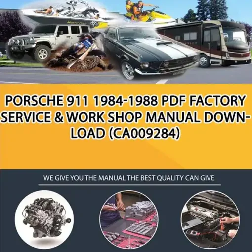Porsche 911 1984-1988 Pdf Factory Service & Work Shop Manual Download (CA009284)