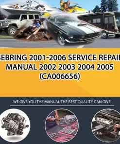 Sebring 2001-2006 Service Repair Manual 2002 2003 2004 2005 (CA006656)