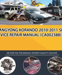 Ssangyong Korando 2010-2011 Service Repair Manual (CA002388)