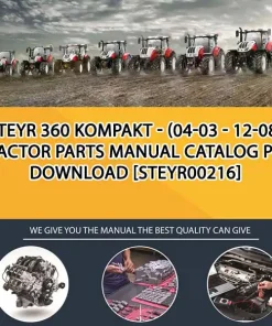 Steyr 360 Kompakt - (04-03 - 12-08) Tractor Parts Manual Catalog PDF Download