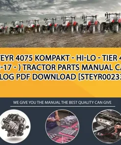 Steyr 4075 Kompakt - Hi-Lo - Tier 4A (04-17 - ) Tractor Parts Manual Catalog PDF Download