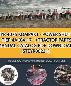 Steyr 4075 Kompakt - Power Shuttle - Tier 4A (04-17 - ) Tractor Parts Manual Catalog PDF Download