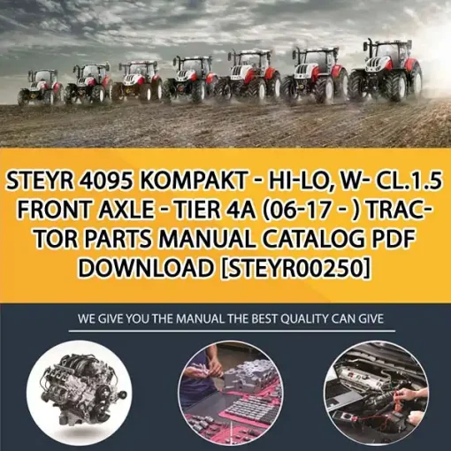 Steyr 4095 Kompakt - Hi-Lo, W- Cl.1.5 Front Axle - Tier 4A (06-17 - ) Tractor Parts Manual Catalog PDF Download
