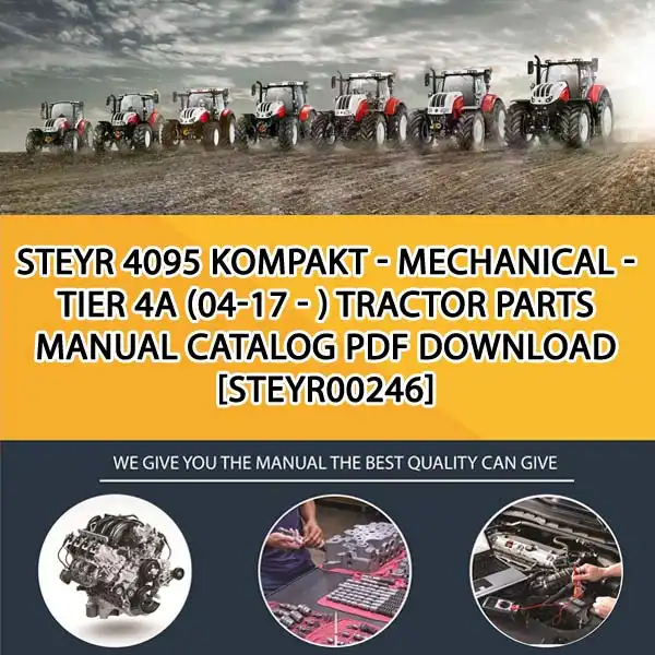 Steyr 4095 Kompakt - Mechanical - Tier 4A (04-17 - ) Tractor Parts Manual Catalog PDF Download