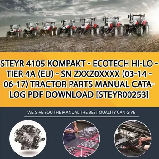 Steyr 4105 Kompakt - Ecotech Hi-Lo - Tier 4A (Eu) - Sn Zxxz0Xxxx (03-14 - 06-17) Tractor Parts Manual Catalog PDF Download