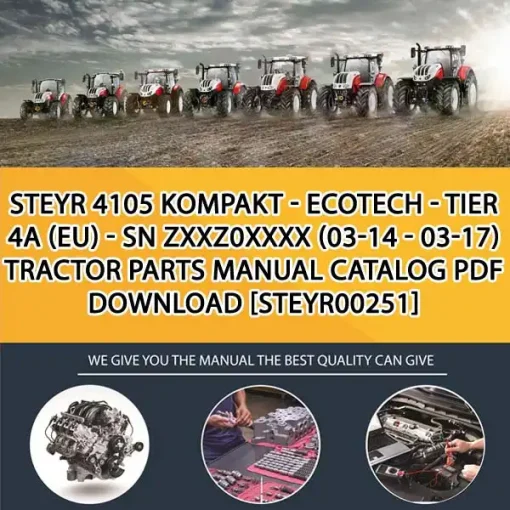 Steyr 4105 Kompakt - Ecotech - Tier 4A (Eu) - Sn Zxxz0Xxxx (03-14 - 03-17) Tractor Parts Manual Catalog PDF Download