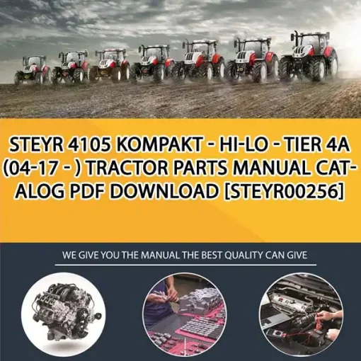 Steyr 4105 Kompakt - Hi-Lo - Tier 4A (04-17 - ) Tractor Parts Manual Catalog PDF Download