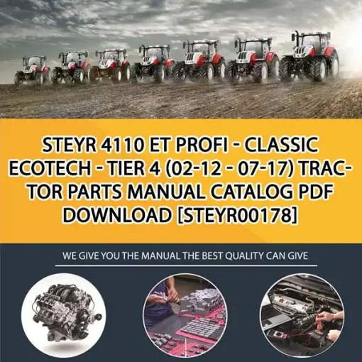 Steyr 4110 Et Profi - Classic Ecotech - Tier 4 (02-12 - 07-17) Tractor Parts Manual Catalog PDF Download