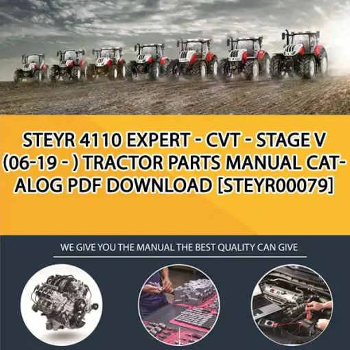 Steyr 4110 Expert - Cvt - Stage V (06-19 - ) Tractor Parts Manual Catalog PDF Download